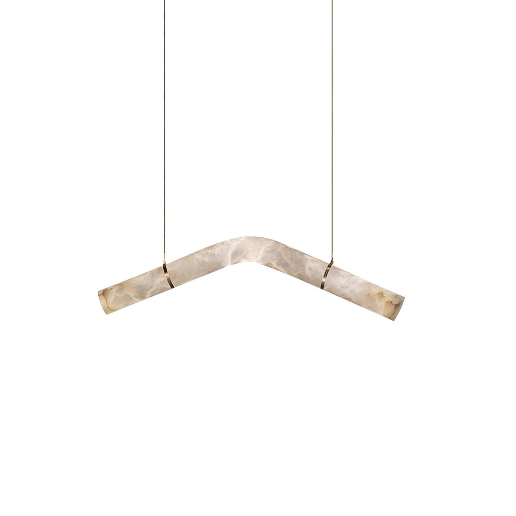 Streamlined Alabaster Pendant Lamp by Manor Lights