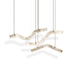 Streamlined Alabaster Pendant Lamp by Manor Lights