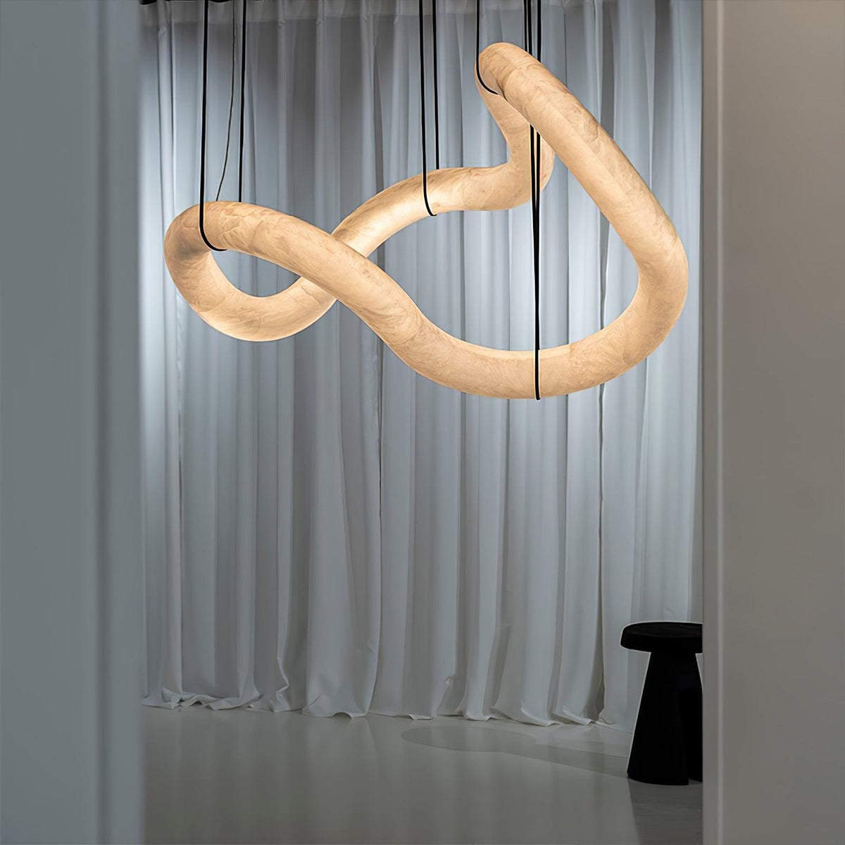Streamlined Alabaster Pendant Lamp by Manor Lights
