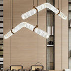 Streamlined Alabaster Linear Pendant Light product image