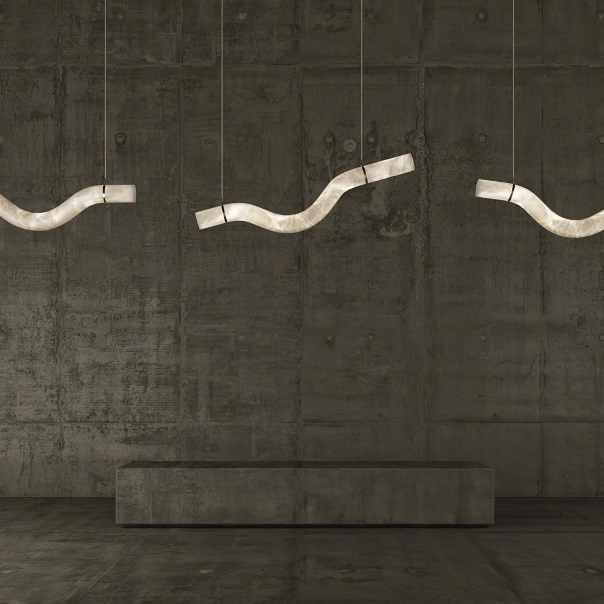 Streamlined Alabaster Pendant Lamp by Manor Lights