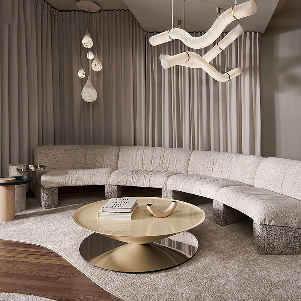 Streamlined Alabaster Pendant Lamp by Manor Lights