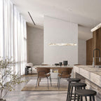 Streamlined Alabaster Pendant Lamp by Manor Lights