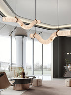 Streamlined Alabaster Pendant Lamp by Manor Lights