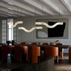 Streamlined Alabaster Pendant Lamp by Manor Lights