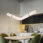 Streamlined Alabaster Pendant Lamp by Manor Lights