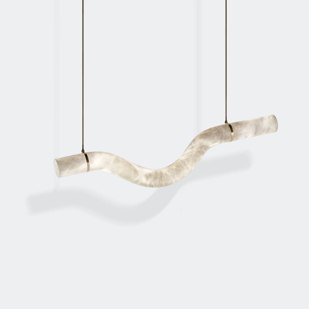 Streamlined Alabaster Pendant Lamp by Manor Lights
