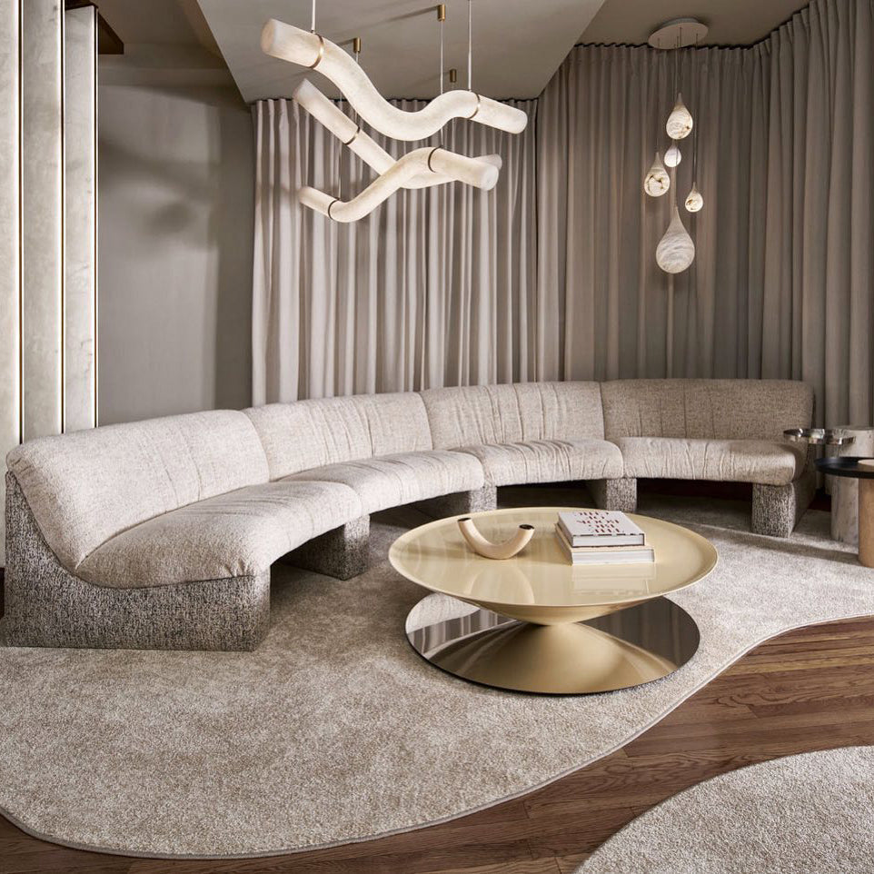 Streamlined Alabaster Pendant Lamp by Manor Lights