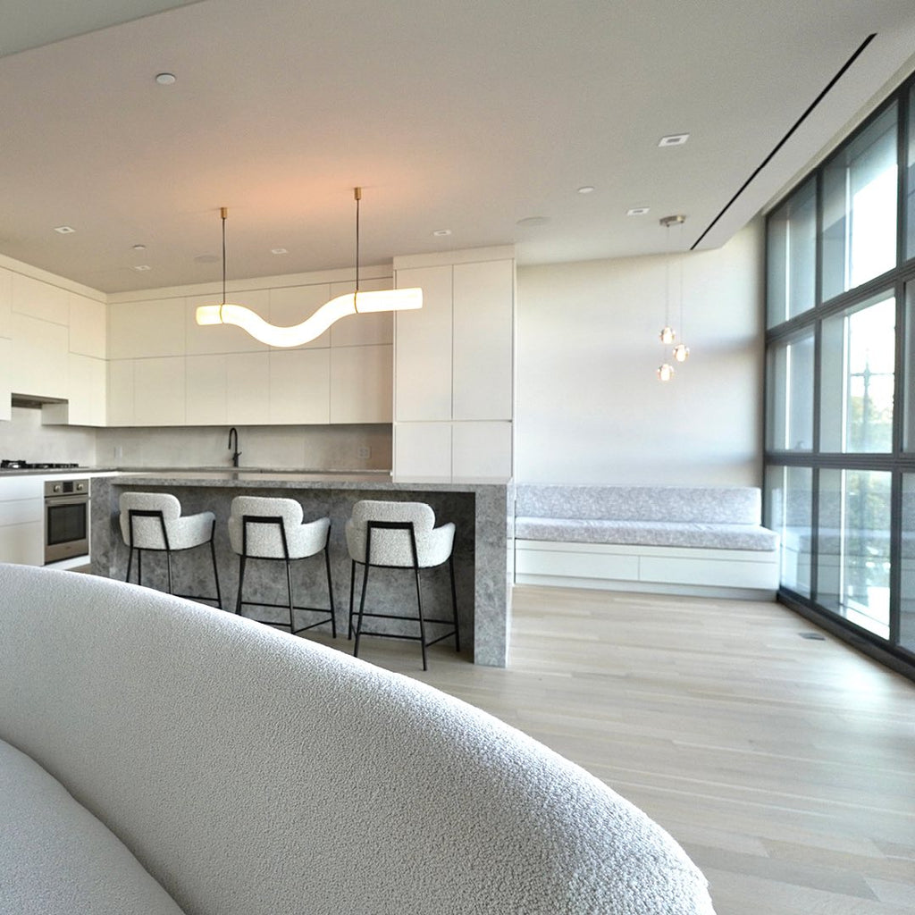 Streamlined Alabaster Pendant Lamp by Manor Lights