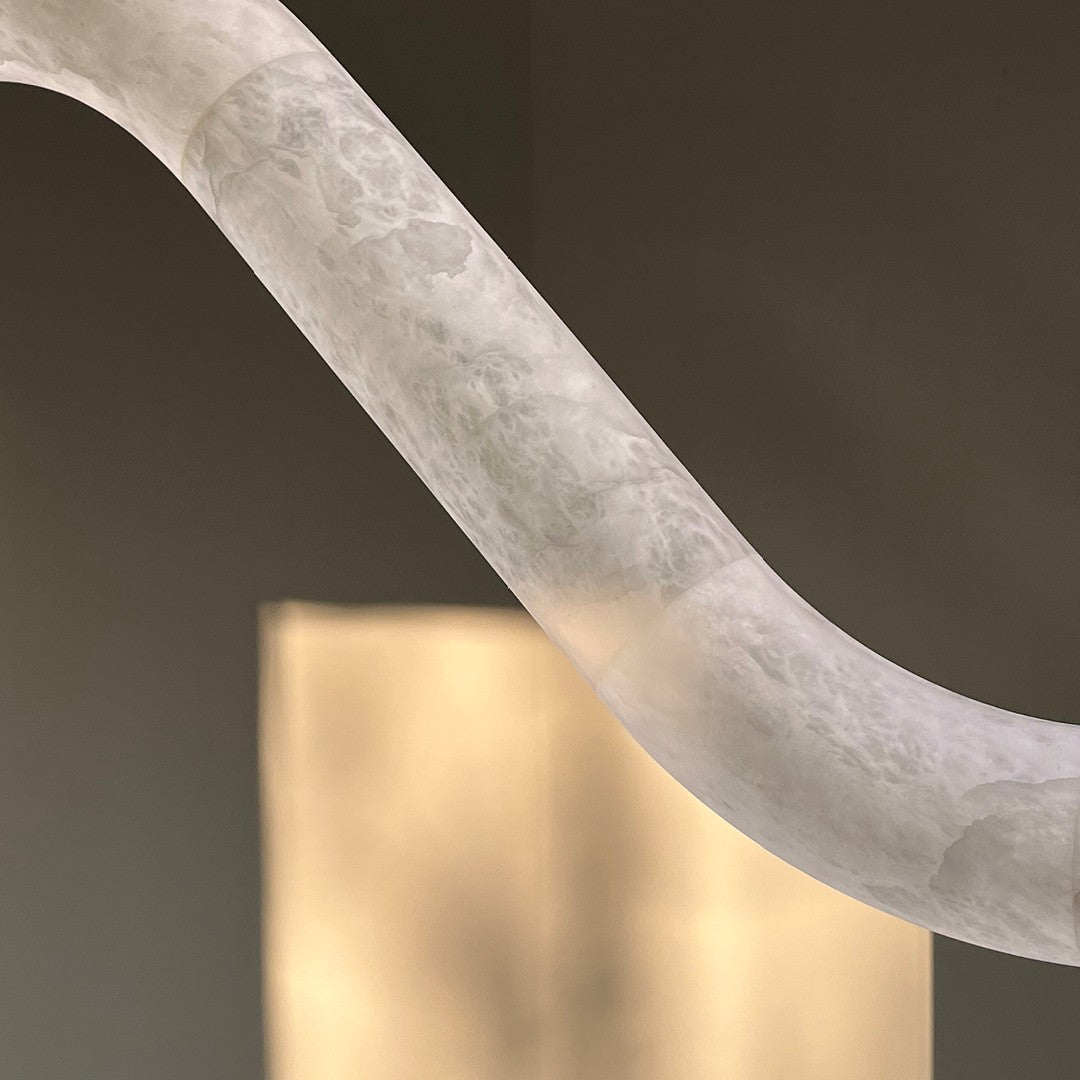 Streamlined Alabaster Pendant Lamp by Manor Lights
