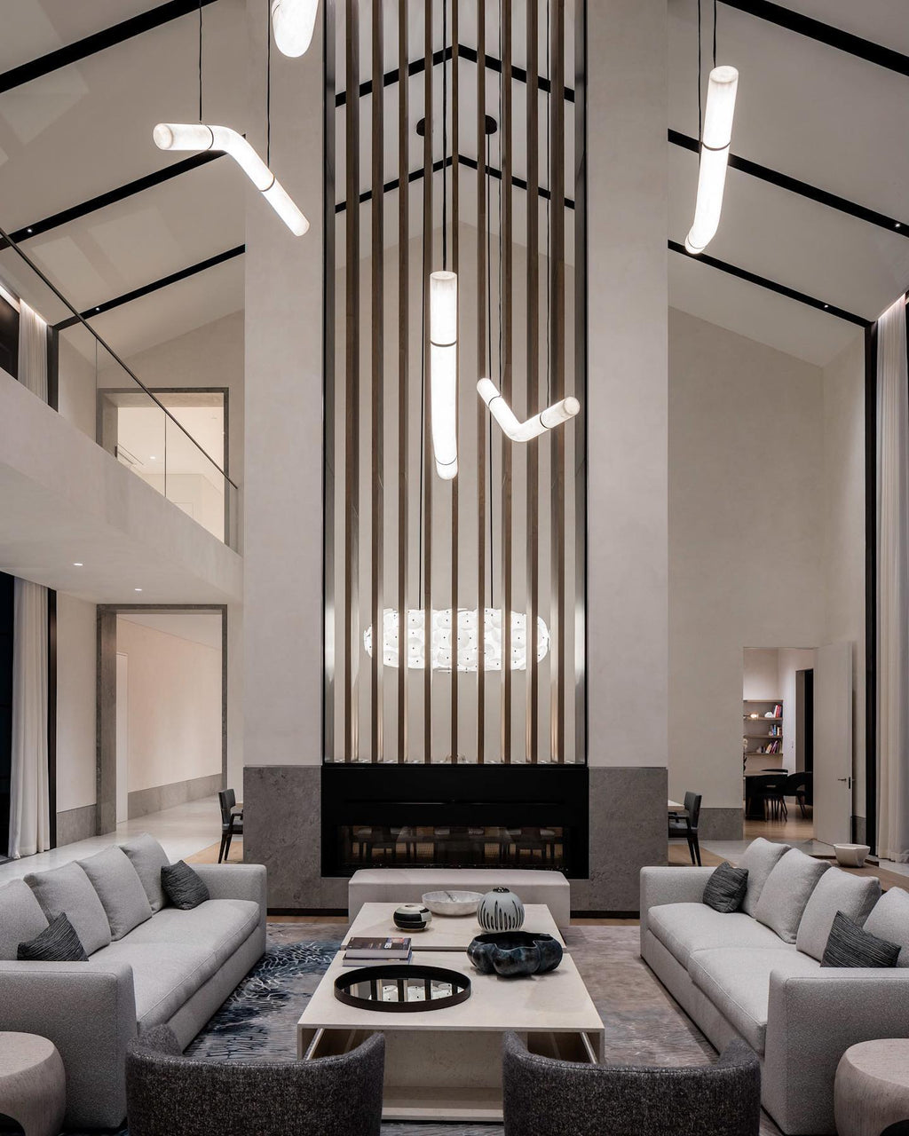 Streamlined Alabaster Pendant Lamp by Manor Lights