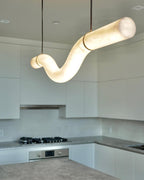 Streamlined Alabaster Pendant Lamp by Manor Lights