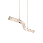 Streamlined Alabaster Pendant Lamp by Manor Lights