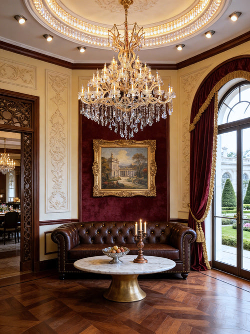 60 Lights Big Gold Maria Theresa Chandelier 67X79 Inch Large Crystal Chandelier for High Ceiling Foyer-大吊灯-Manorlights
