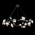 Tulip Glass Bronze Twelve-Light Halo Chandelier