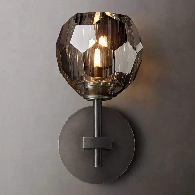 Boule De Clear Crystal Grand Wall Sconce