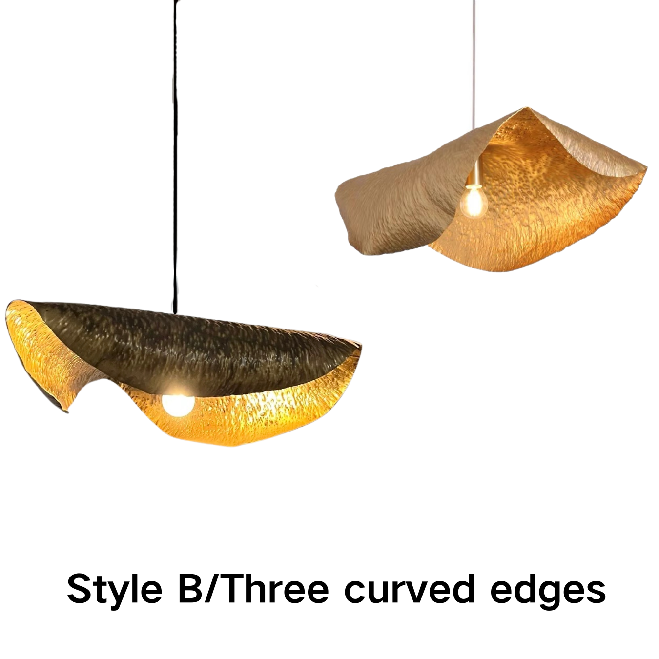 Postmodern Withered Leaf Parlor Pendant Lighting Fixture in Brass-Manorlights