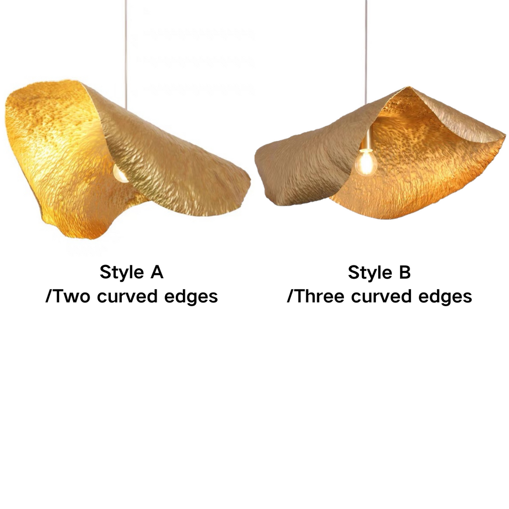Postmodern Withered Leaf Parlor Pendant Lighting Fixture in Brass-Manorlights