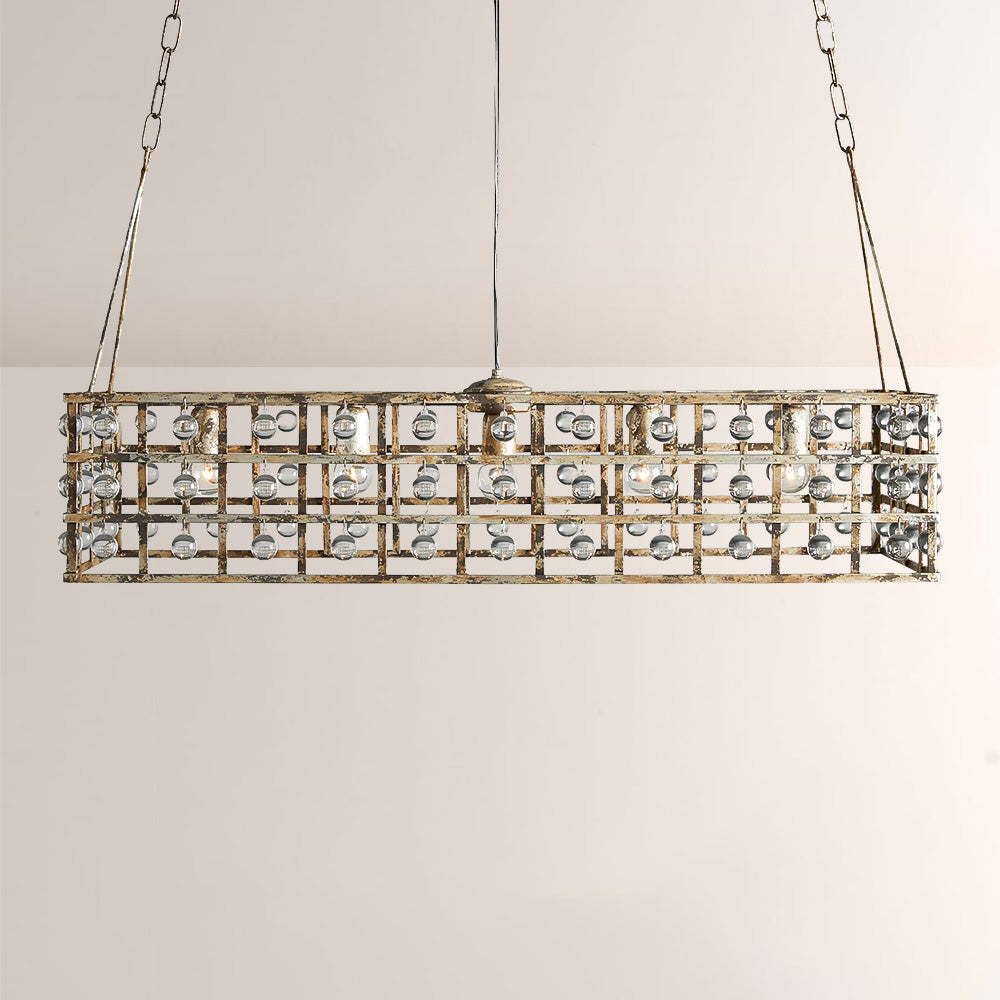 La Cage Rectangular Chandelier-Chandelier-Manorlights