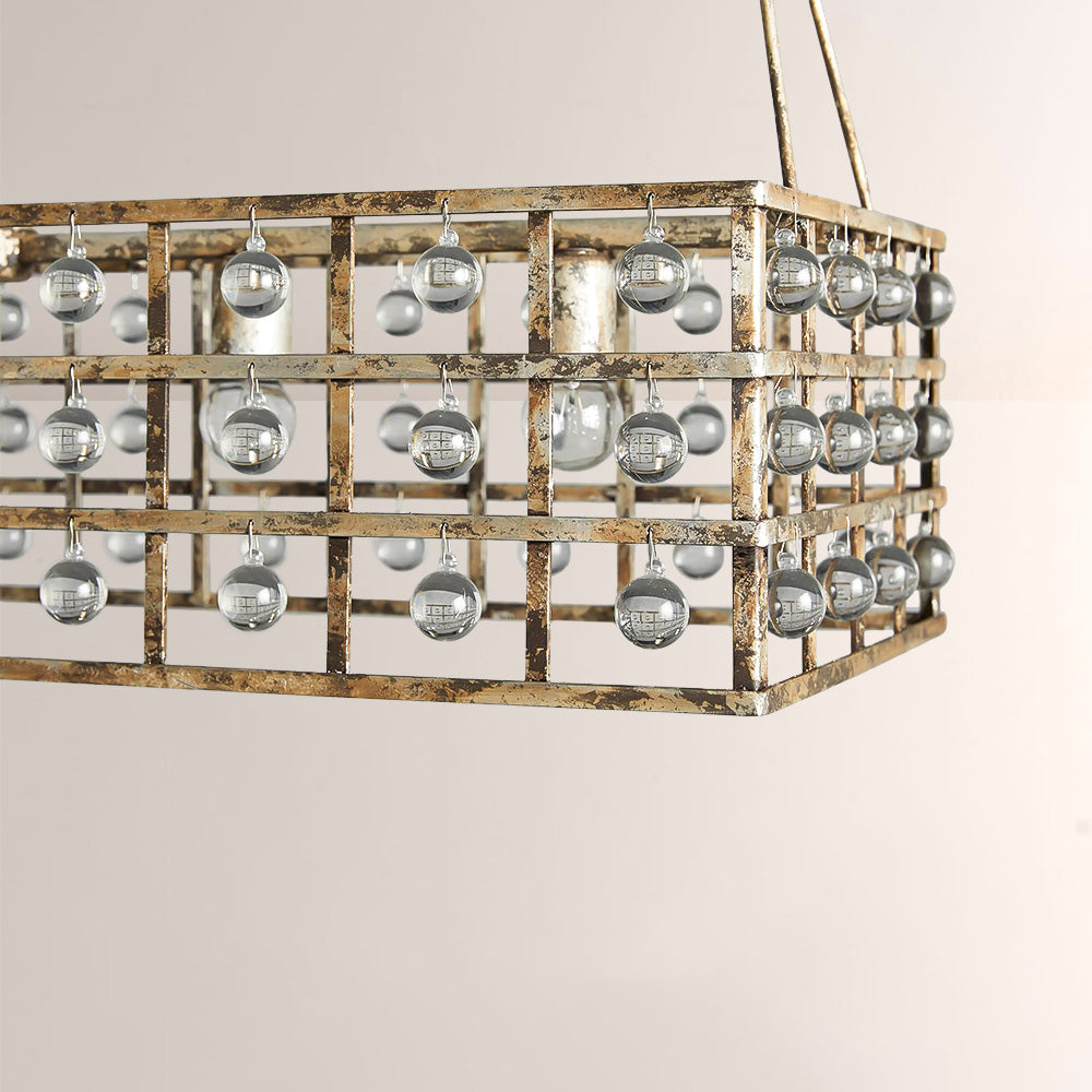 La Cage Rectangular Chandelier-Chandelier-Manorlights