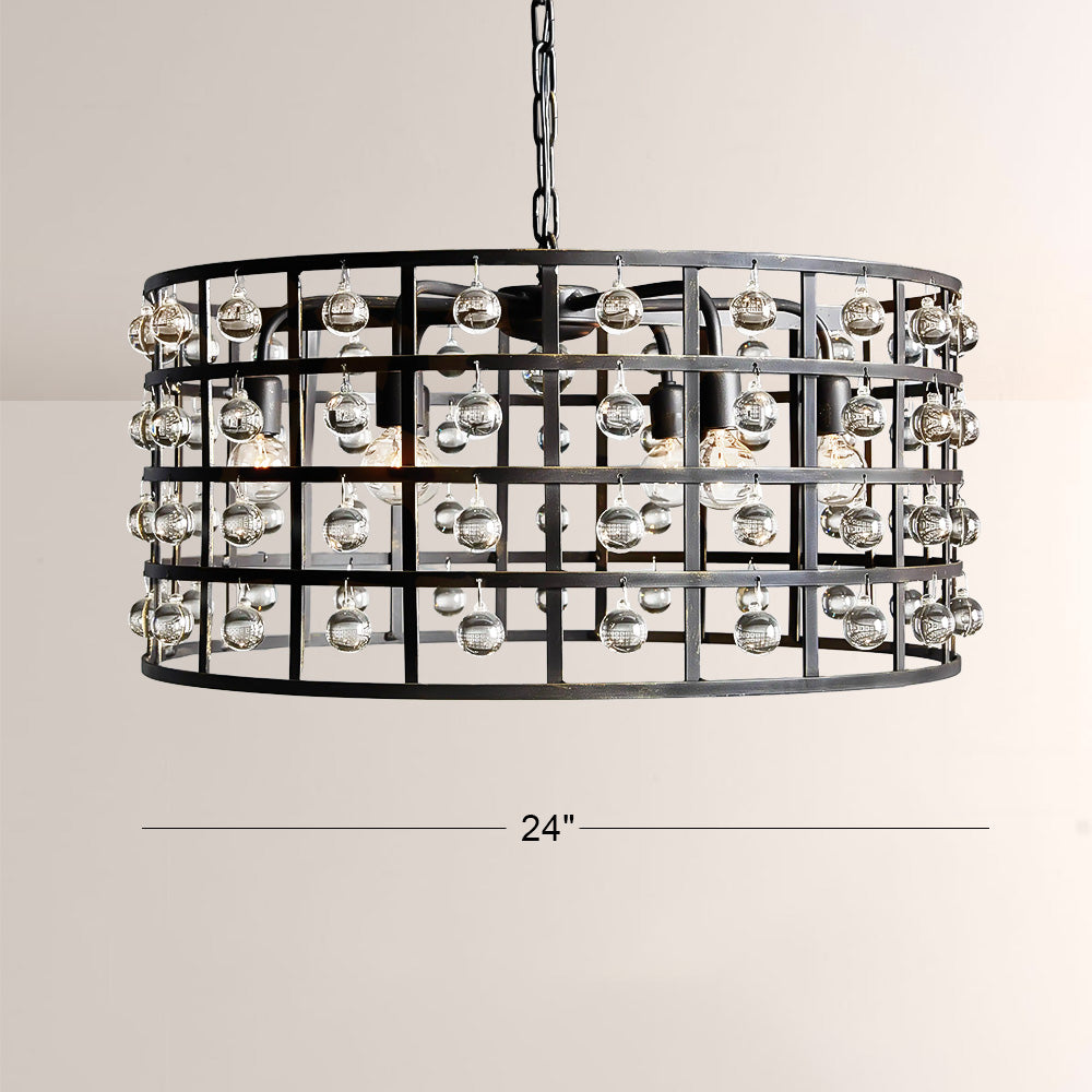 La Cage Round Chandelier-Chandelier-Manorlights