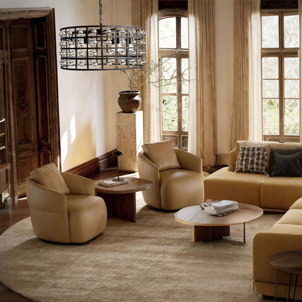 La Cage Round Chandelier-Chandelier-Manorlights