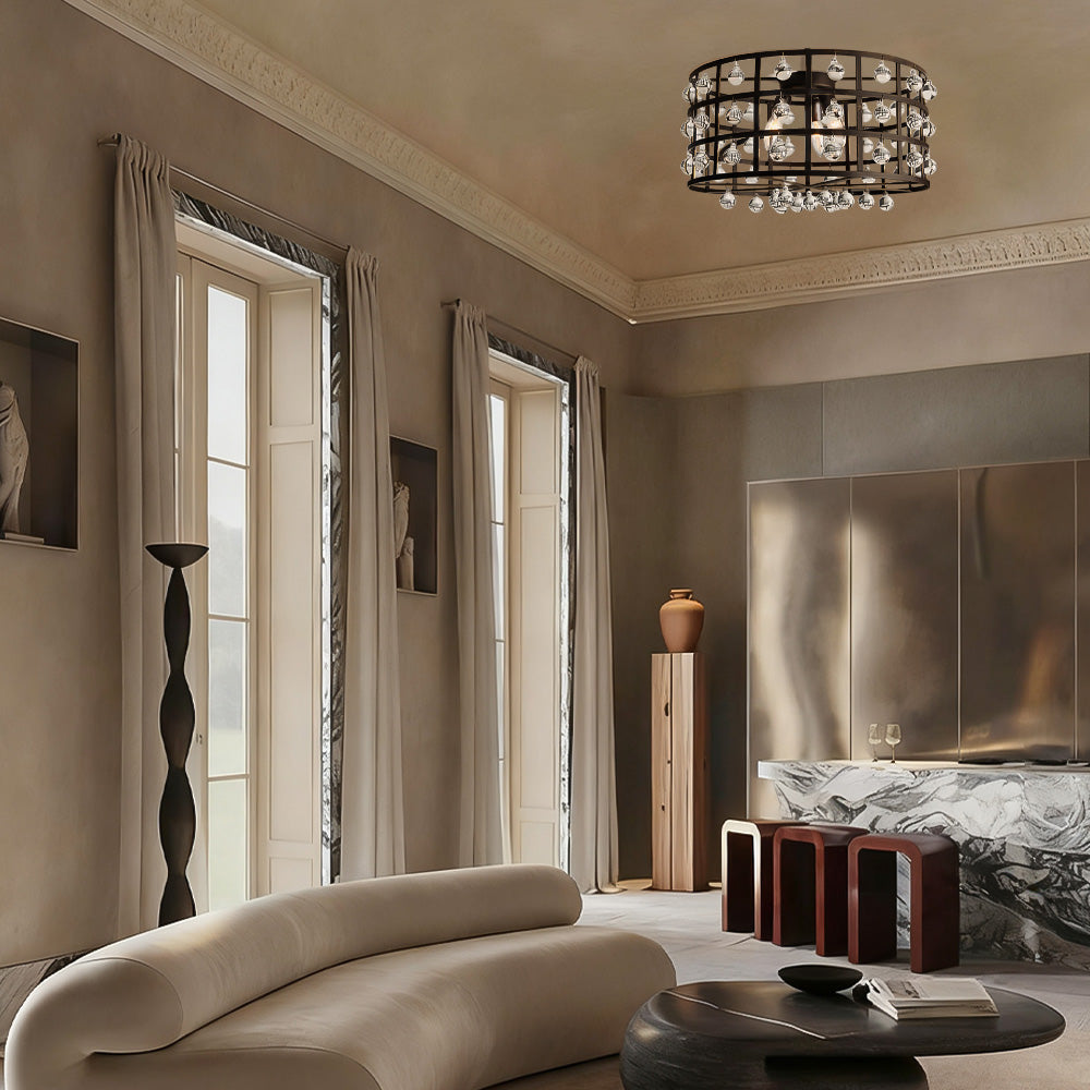 La Cage Flushmount-Flushmount-Manorlights