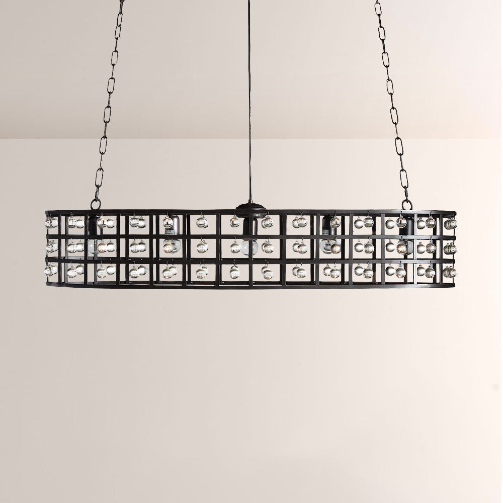 La Cage 5-Light Oval Chandelier-Chandelier-Manorlights