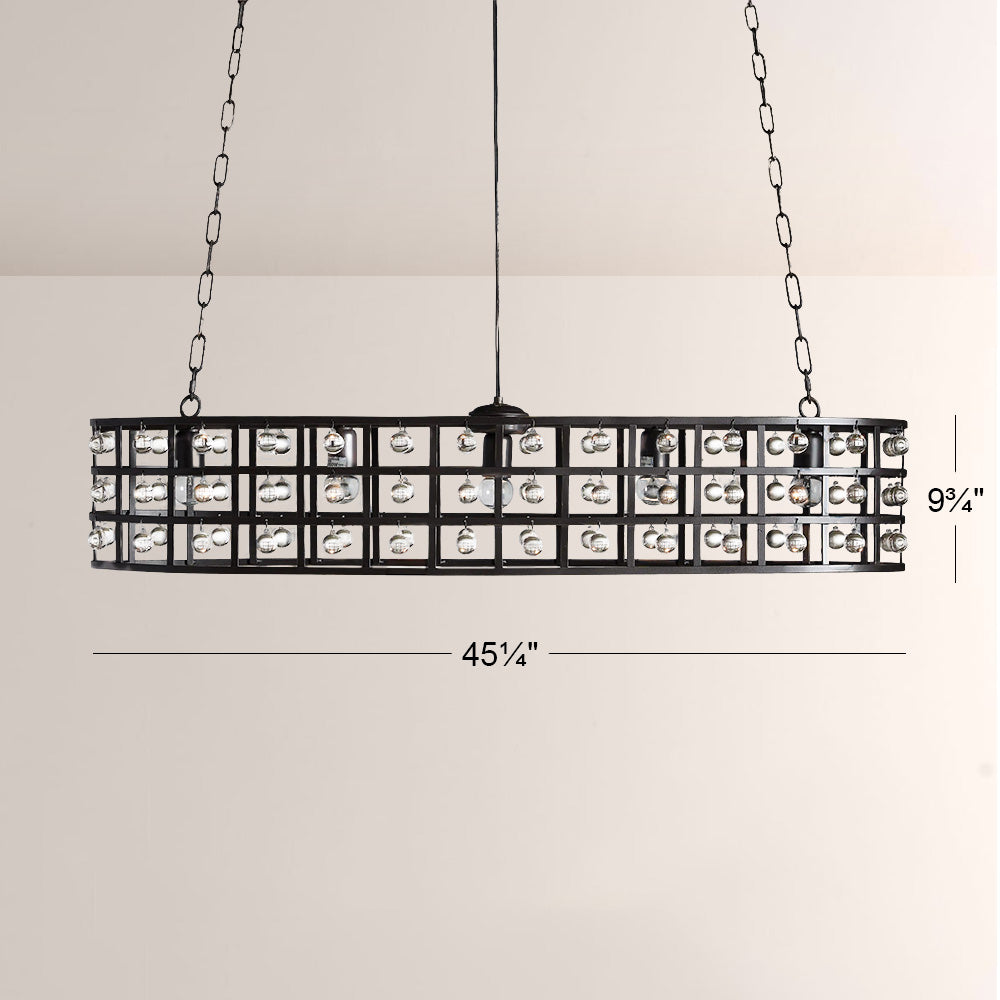 La Cage 5-Light Oval Chandelier-Chandelier-Manorlights