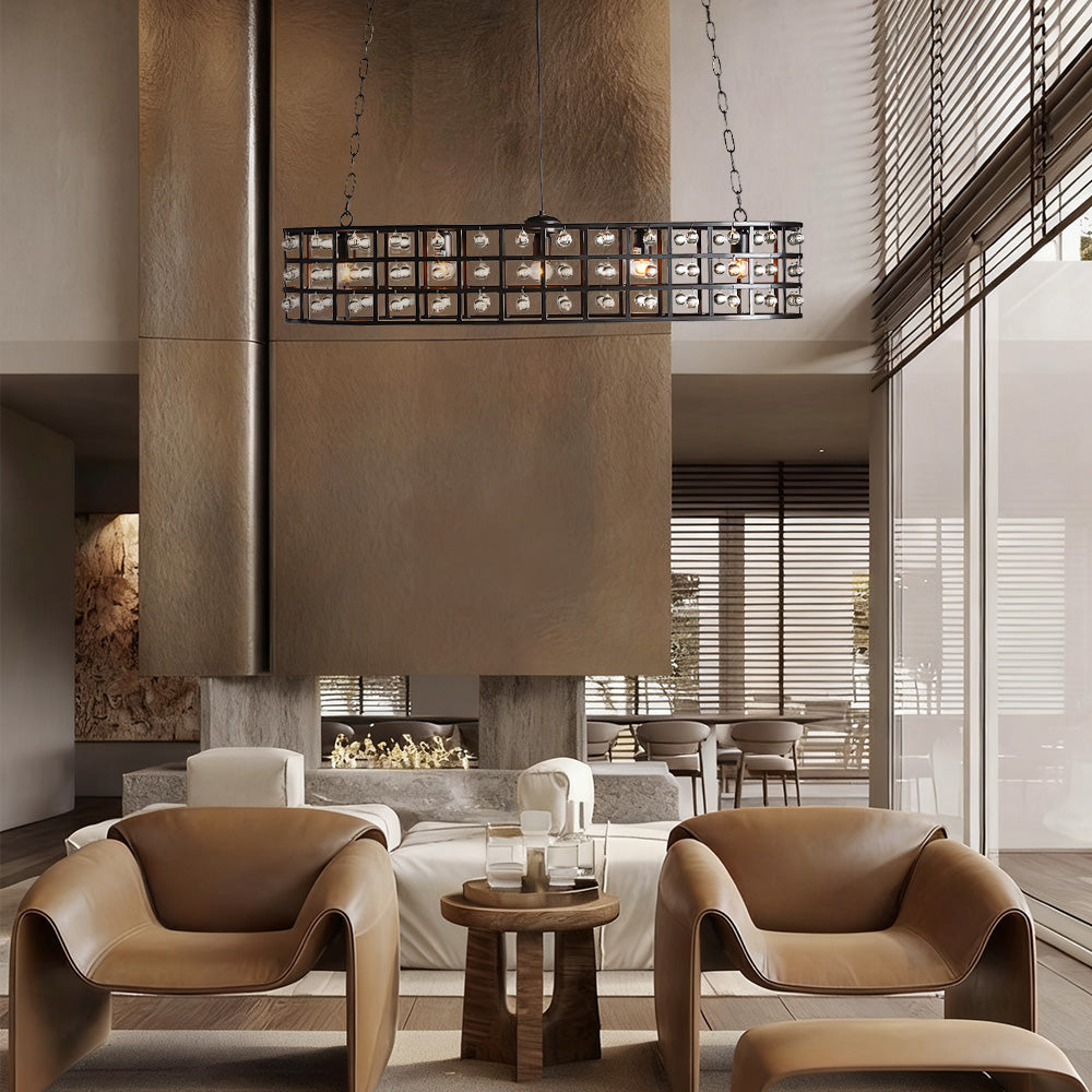 La Cage 5-Light Oval Chandelier-Chandelier-Manorlights