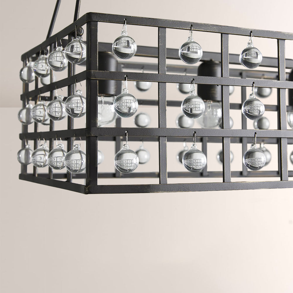 La Cage Rectangular Chandelier-Chandelier-Manorlights
