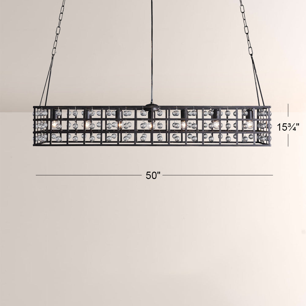 La Cage Rectangular Chandelier-Chandelier-Manorlights