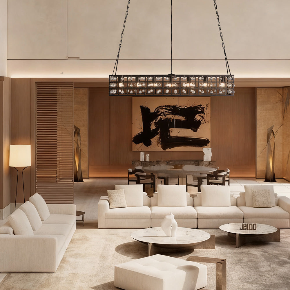 La Cage Rectangular Chandelier-Chandelier-Manorlights
