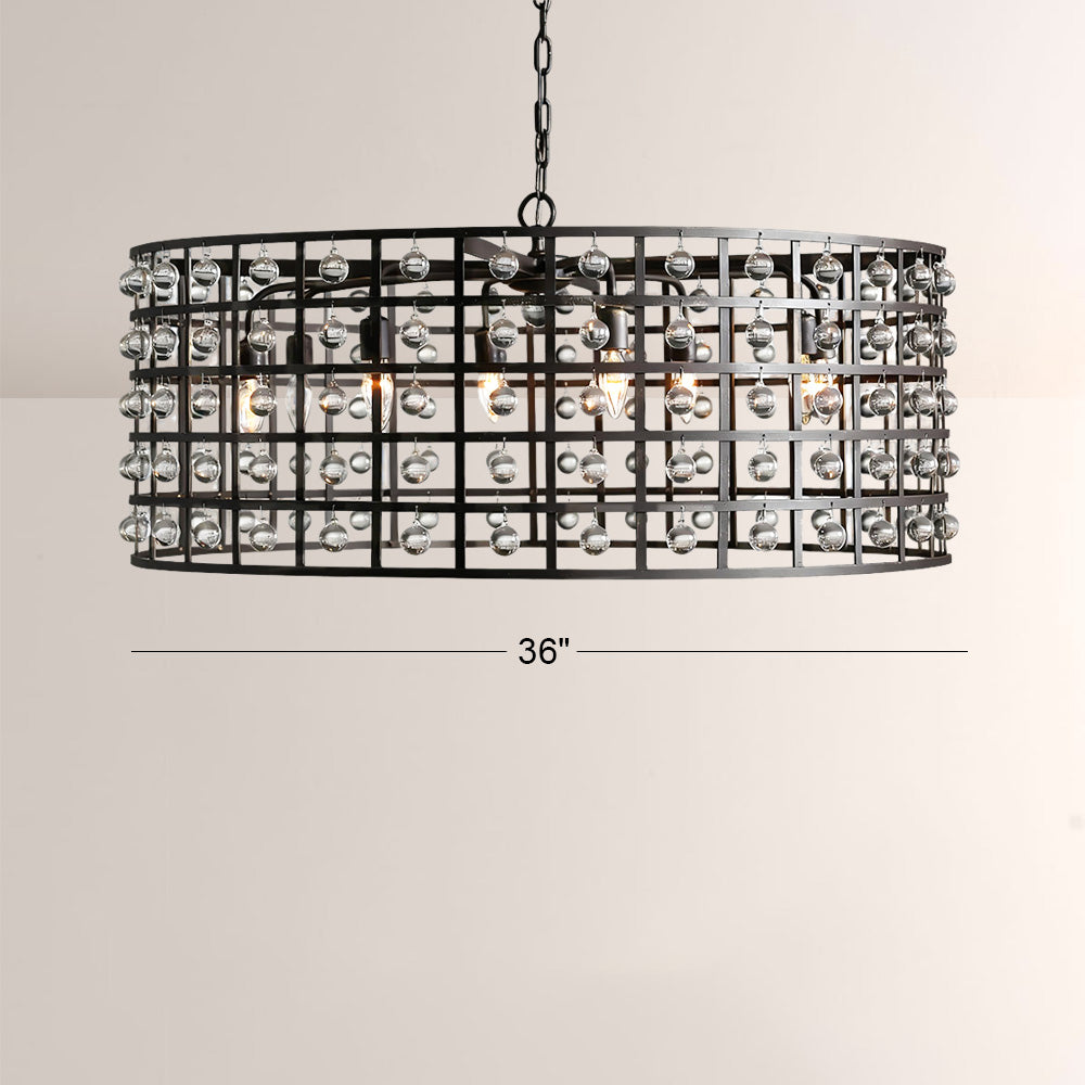 La Cage Round Chandelier-Chandelier-Manorlights