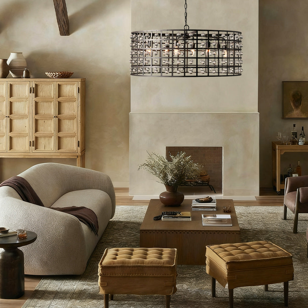 La Cage Round Chandelier-Chandelier-Manorlights