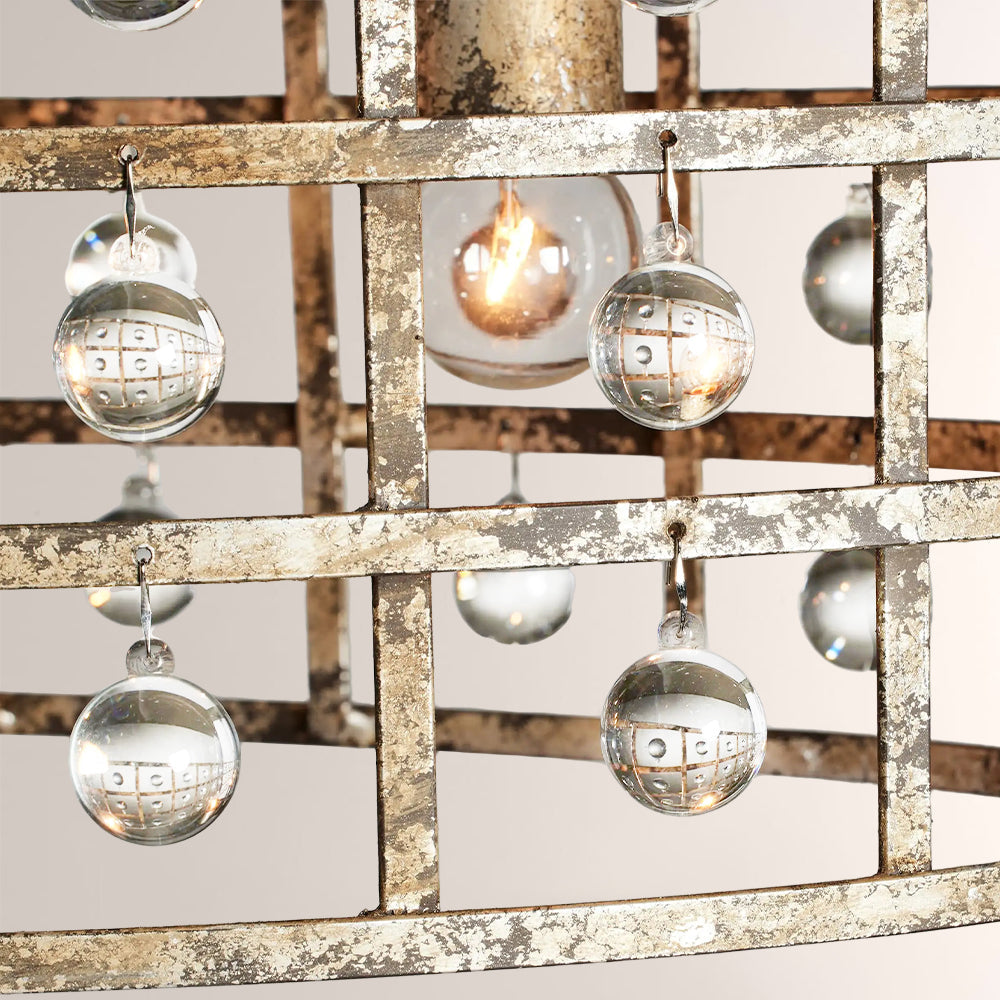 La Cage Round Chandelier-Chandelier-Manorlights