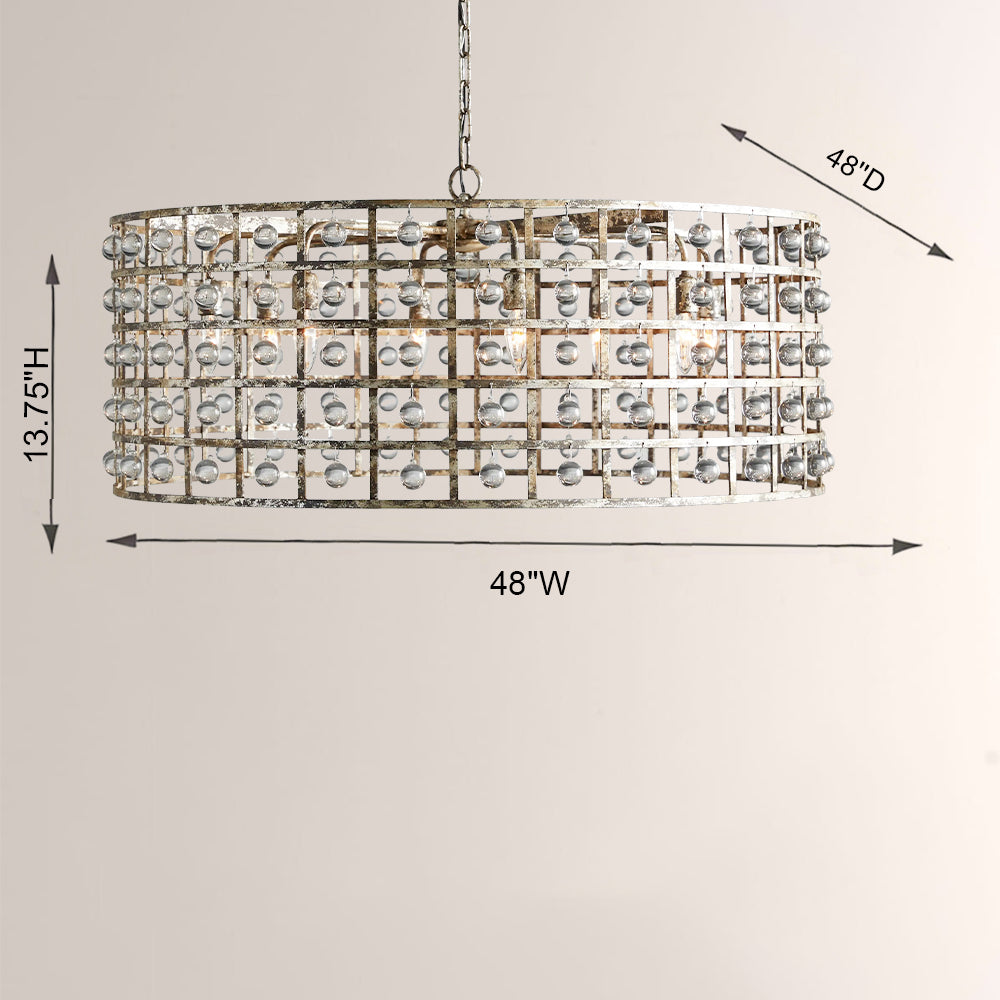 La Cage Round Chandelier-Chandelier-Manorlights