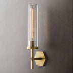 Lambert Hexagonal Grand Wall Sconce 19¼"H-Wall Sconce-Manorlights