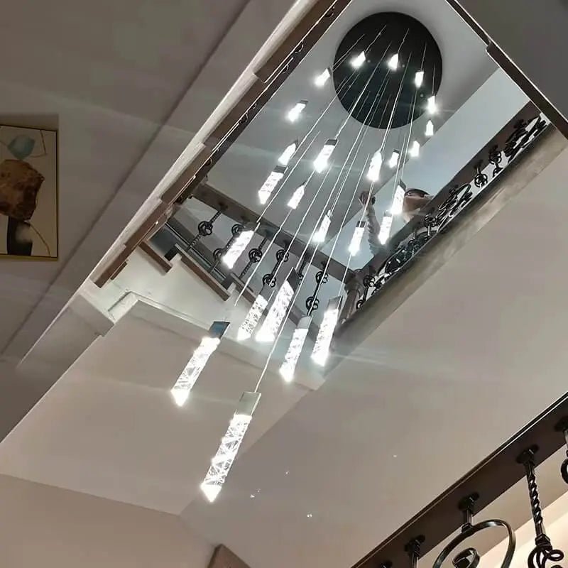 Large Crystal Chandelier for High Ceiling - Manor Lights