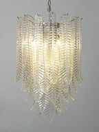 Leaf-Textured Layered Glass Chandelier product image