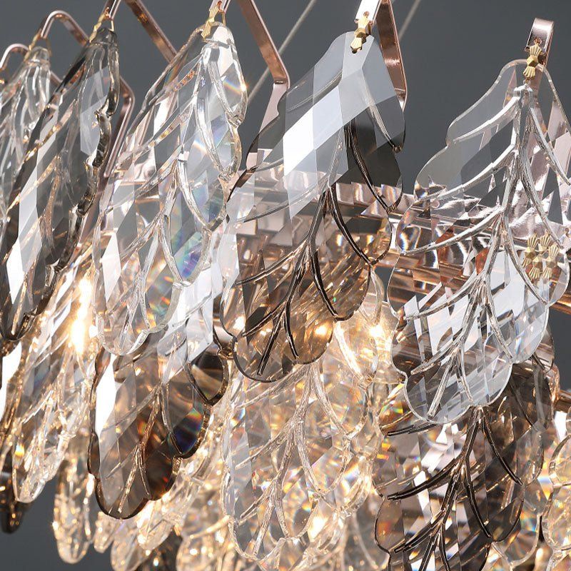 Luxirious Leaf Ring Chandelier 19"