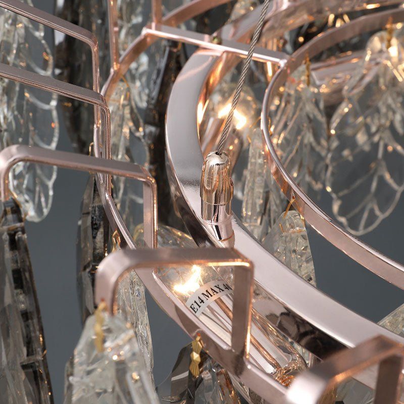 Luxirious Leaf Ring Chandelier 19"
