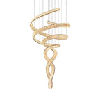 Tall Twisting Glass Staircase Chandelier-Chandelier-Manorlights
