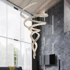 Tall Twisting Glass Staircase Chandelier-Chandelier-Manorlights