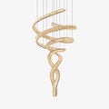 Tall Twisting Glass Staircase Chandelier-Chandelier-Manorlights