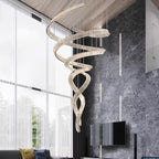 Tall Twisting Glass Staircase Chandelier-Chandelier-Manorlights