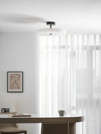 Luma Linen Drum Ceiling Light - Vakkerlight