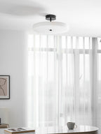 Luma Linen Drum Ceiling Light - Vakkerlight
