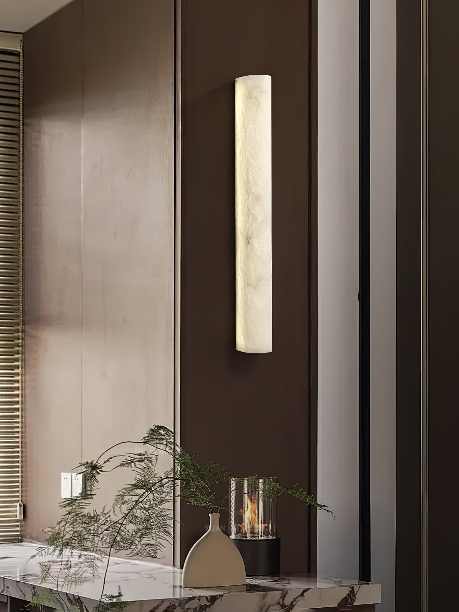 Luminara Alabaster Wall Sconce-Wall lamp-Manorlights