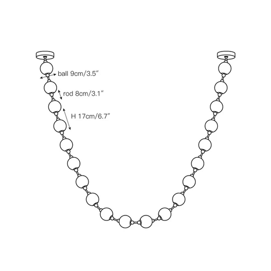 Strand Necklace Chandelier-Chandelier-Manorlights